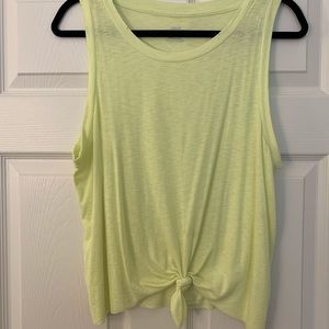 Aerie Ribbed Knotted Crop Tank Top